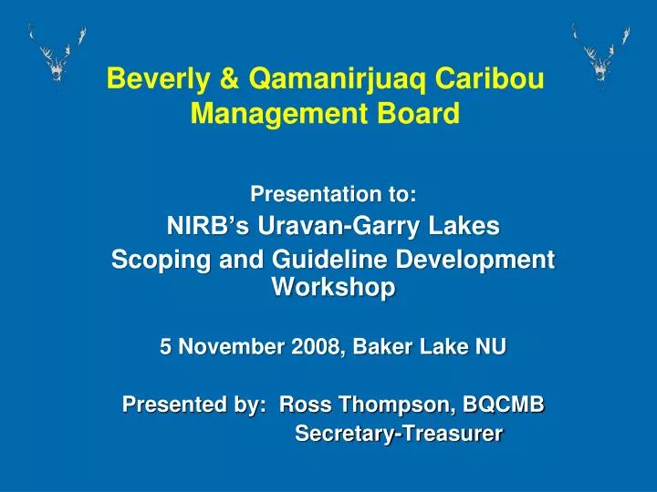 beverly qamanirjuaq caribou management board