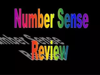 Number Sense Review