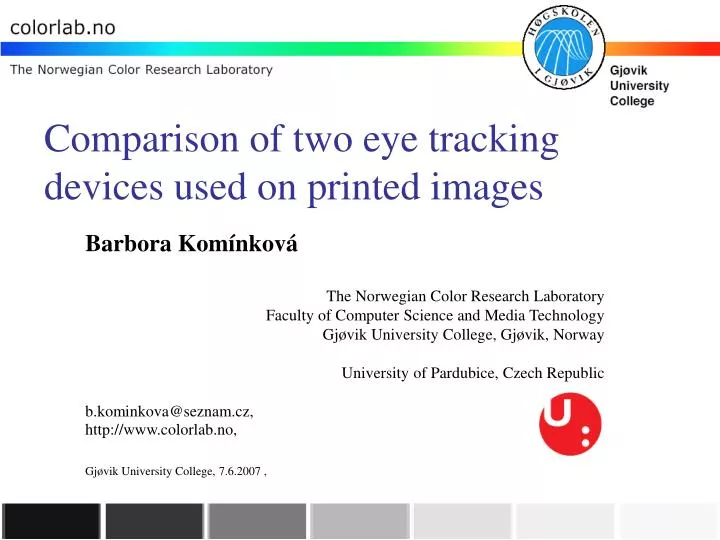 comparison of two eye tracking devices used on printed images