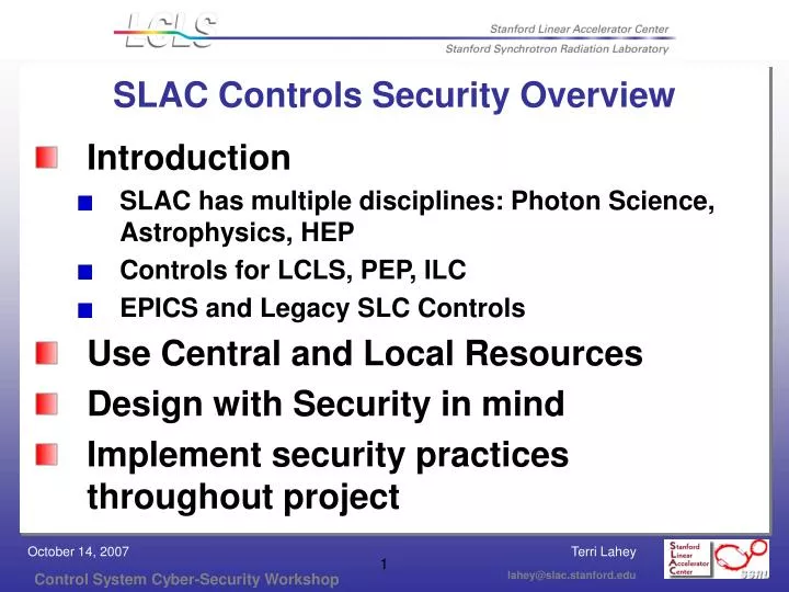 slac controls security overview