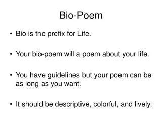 Bio-Poem