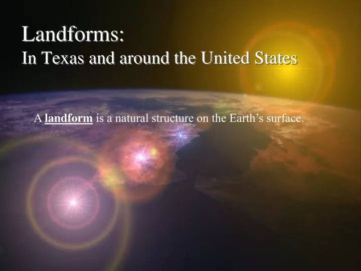 landforms in texas and around the united states