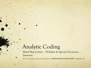 Analytic Coding