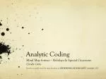 Analytic Coding - slide 1