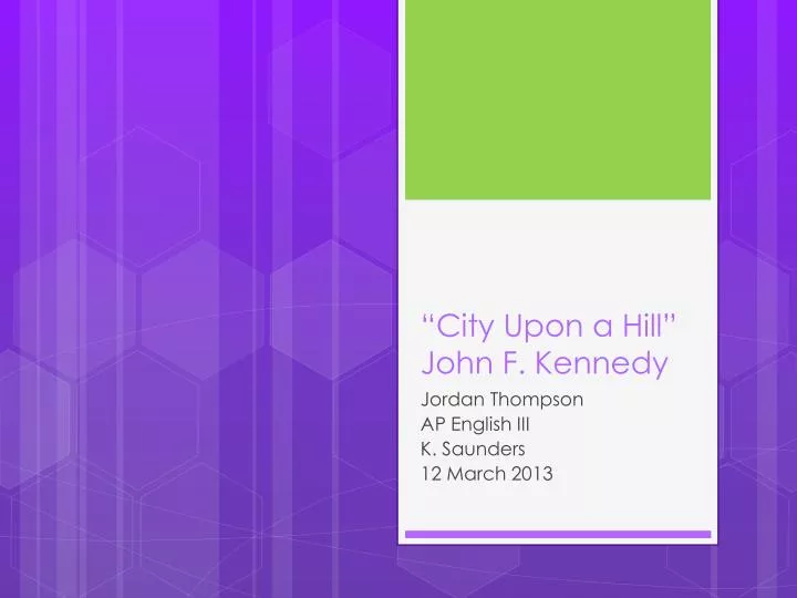 city upon a hill john f kennedy