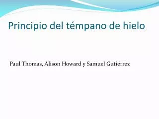 principio del t mpano de hielo