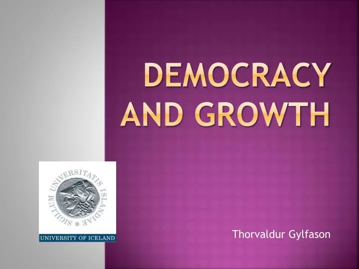 democracy and growth