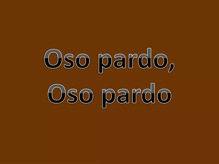 oso pardo oso pardo