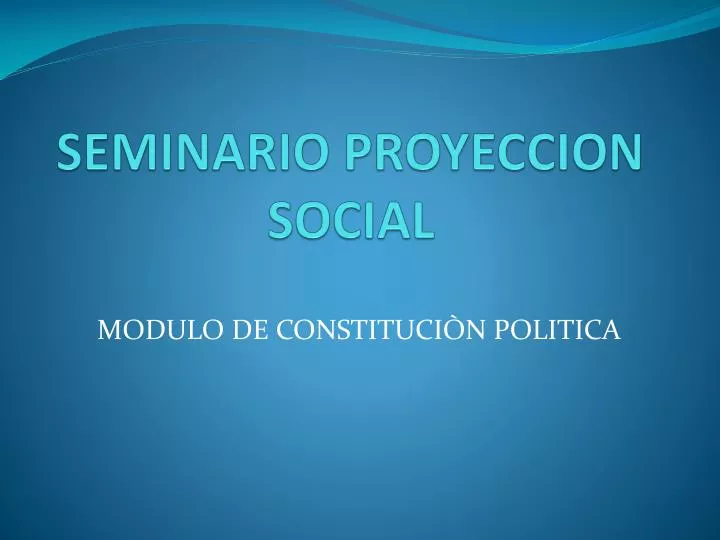 seminario proyeccion social