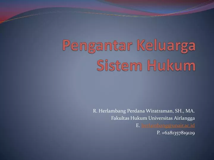 pengantar keluarga sistem hukum