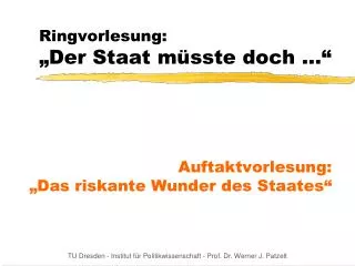 ringvorlesung der staat m sste doch