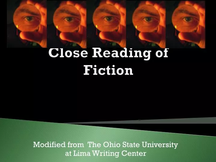 close reading of fiction
