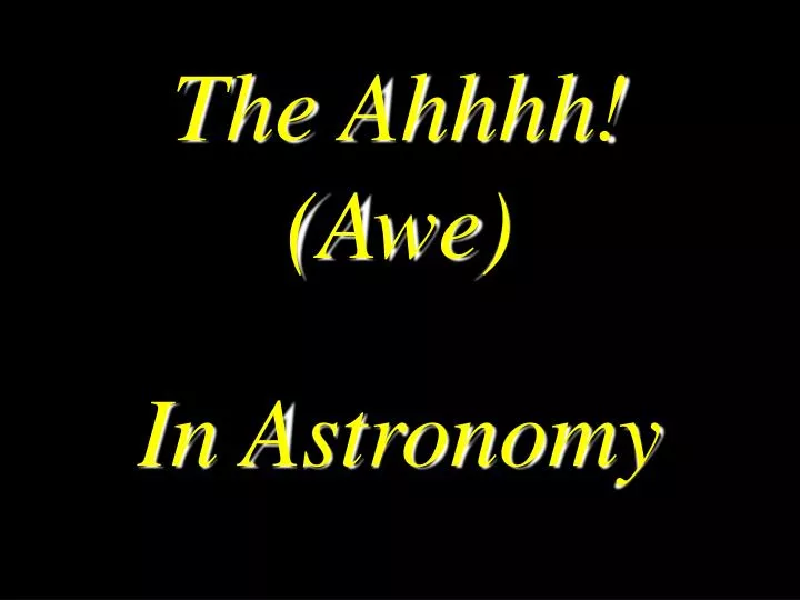 in astronomy