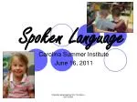 Spoken Language - slide 1