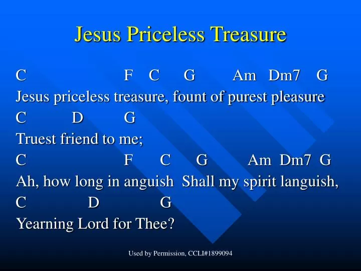 jesus priceless treasure
