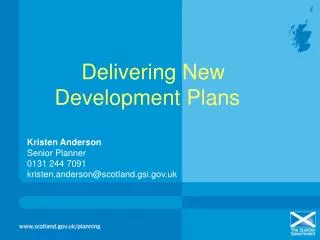 Delivering New Development Plans