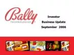 Investor Business Update September 2006 - slide 1