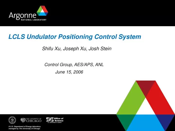 lcls undulator positioning control system