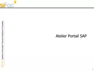 atelier portail sap