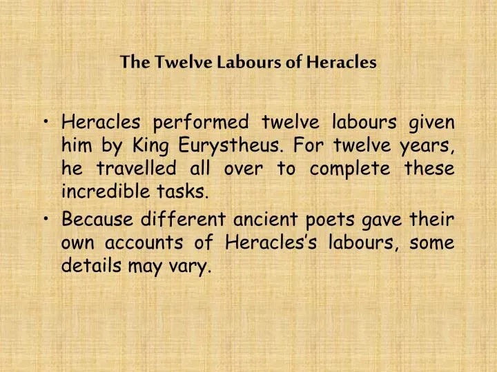 the twelve labours of heracles