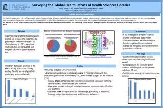 Surveying the Global Health Efforts of Health Sciences Libraries