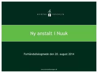 ny anstalt i nuuk