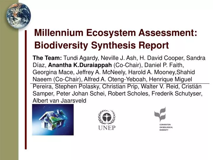 millennium ecosystem assessment biodiversity synthesis report