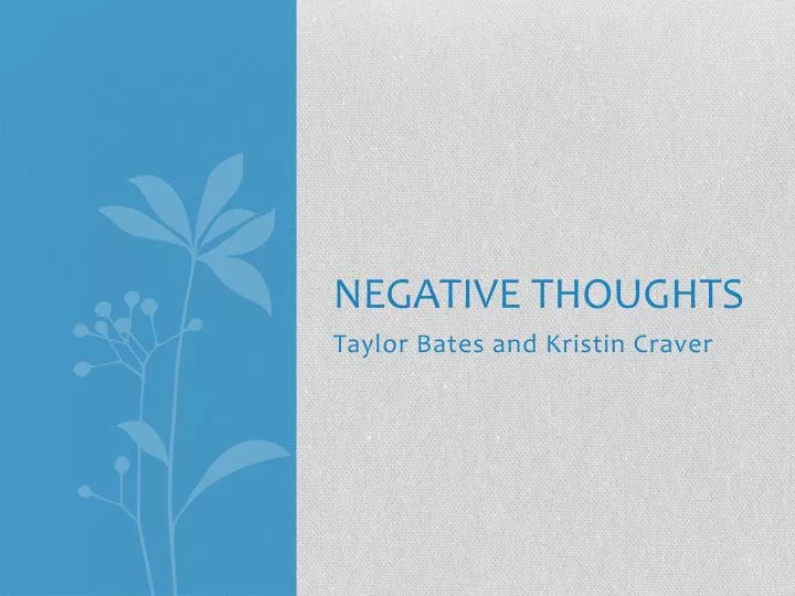negative thoughts