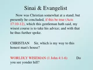 Sinai &amp; Evangelist