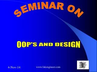 OOP'S AND DESIGN