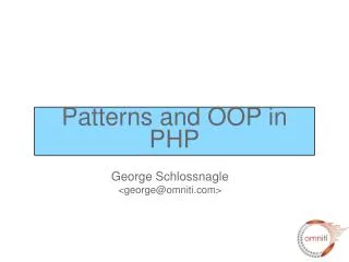 Patterns and OOP in PHP
