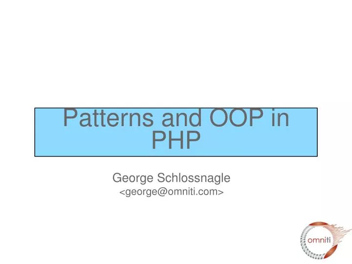 patterns and oop in php