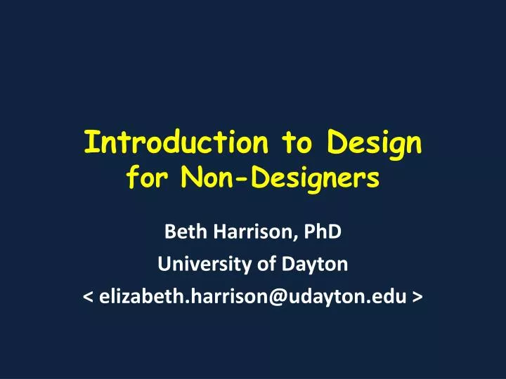 introduction to design for non designers