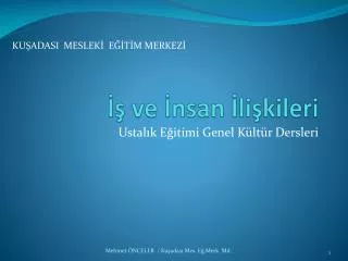 ve nsan li kileri