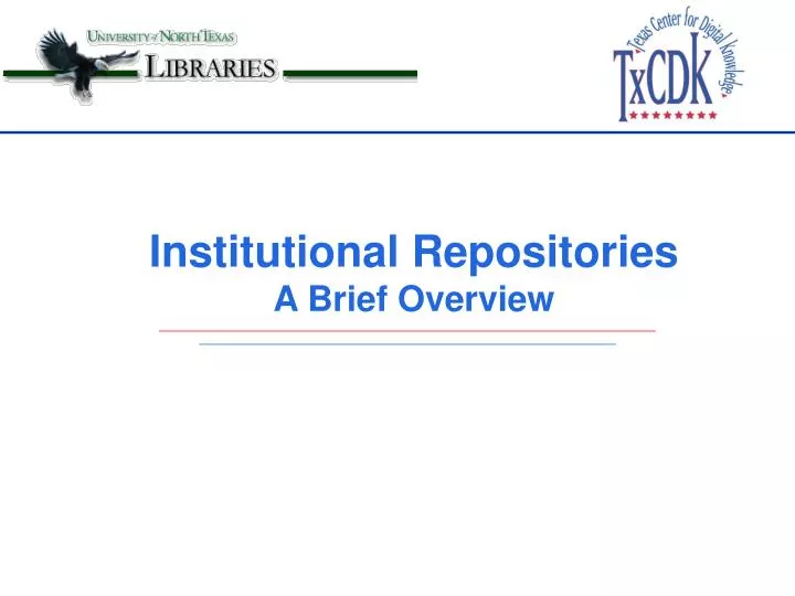institutional repositories a brief overview