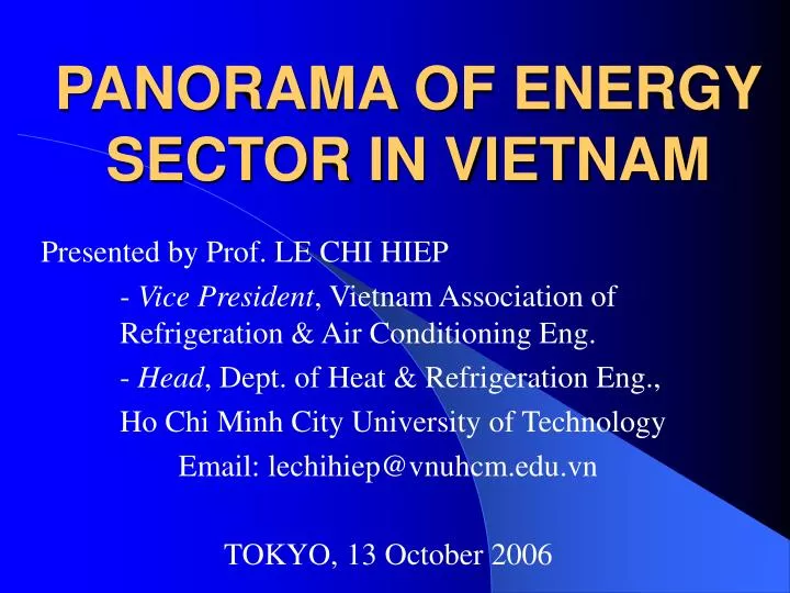 panorama of energy sector in vietnam
