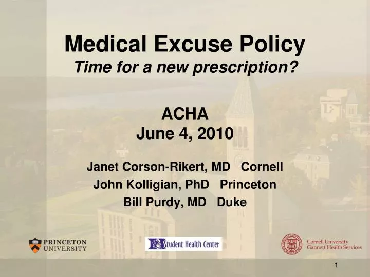 medical excuse policy time for a new prescription acha june 4 2010