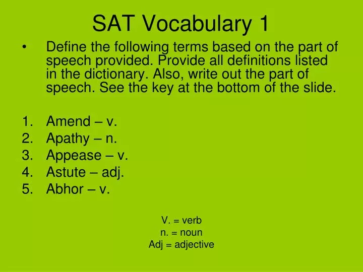 sat vocabulary 1