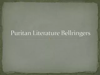 Puritan Literature Bellringers