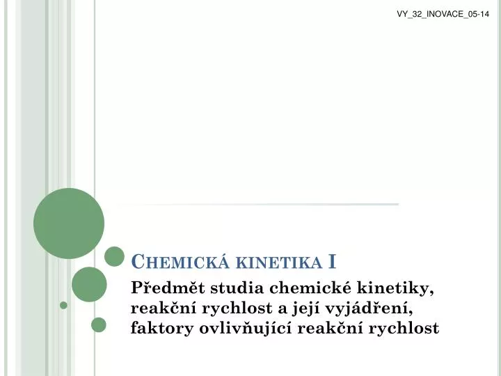 chemick kinetika i