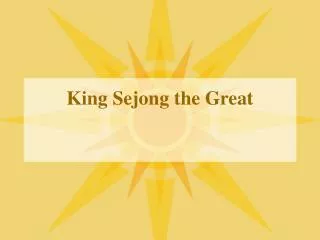 King Sejong the Great