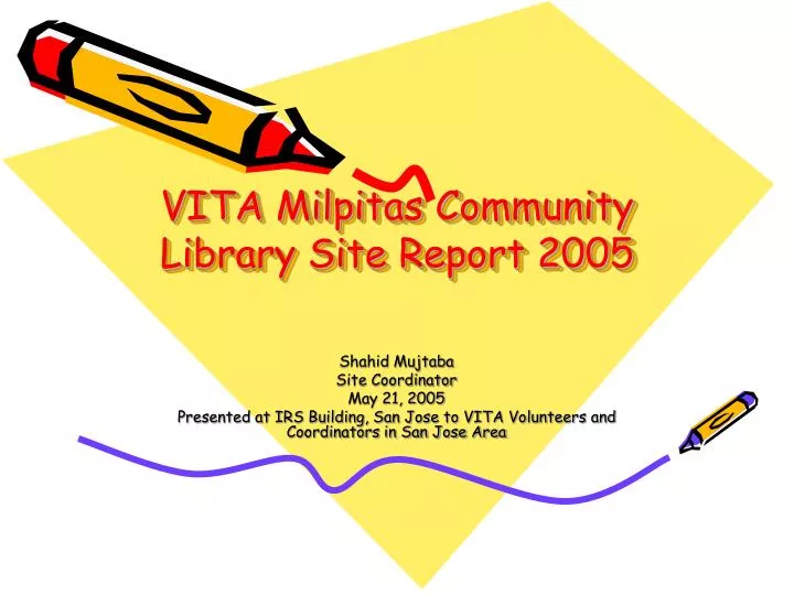 vita milpitas community library site report 2005