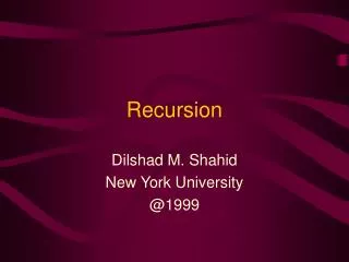 recursion