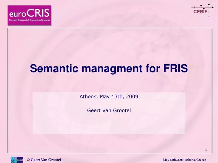 semantic managment for fris