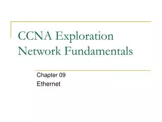 ccna exploration network fundamentals
