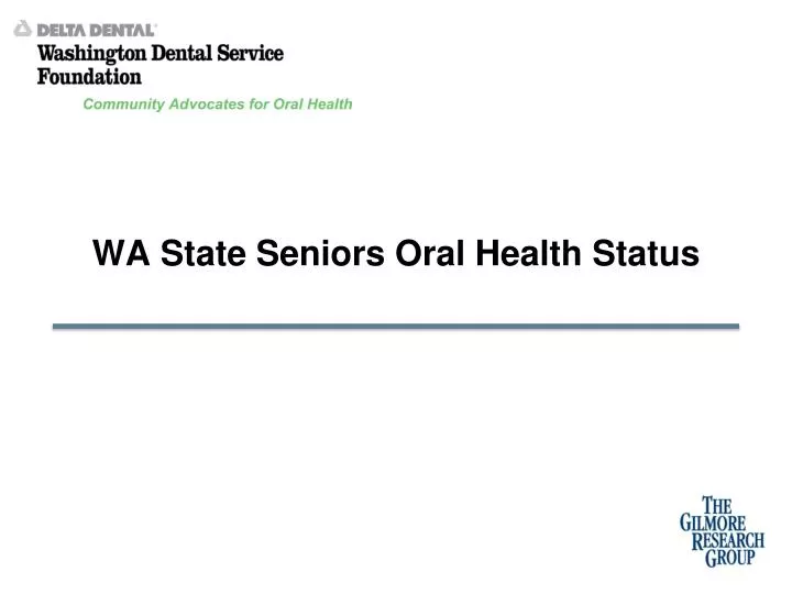 wa state seniors oral health status