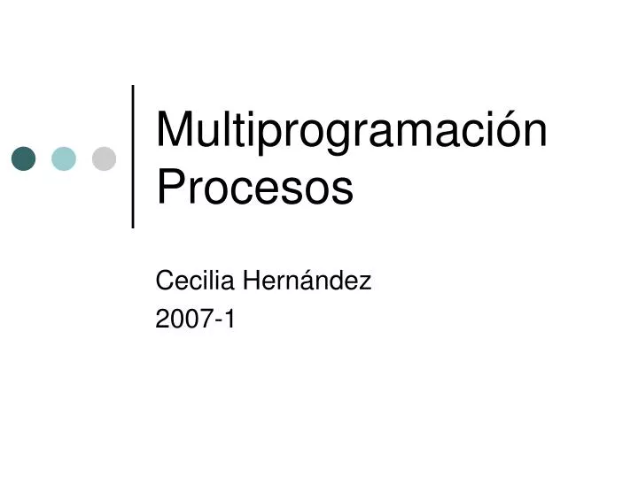 multiprogramaci n procesos