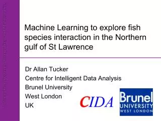Machine Learning to explore fish species interaction in the Northern gulf of St Lawrence