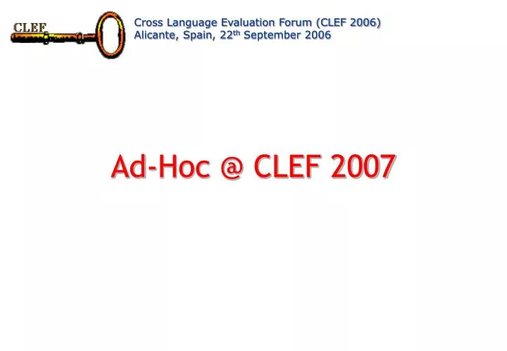 ad hoc @ clef 2007