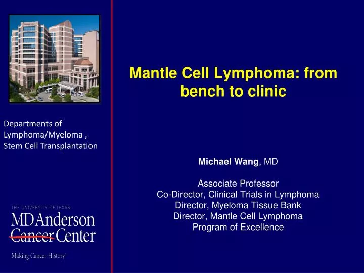 mantle cell lymphoma from bench to clinic